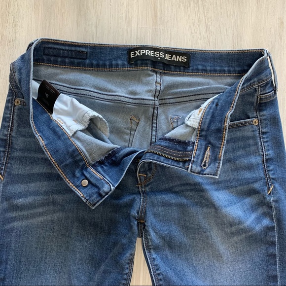 EXPRESS | Skinny Mid Rise Jeans - Picture 8 of 9